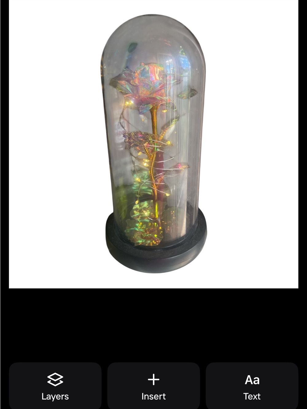 Iridescent Gold Rose Dome Home Art - Brand Unspecified